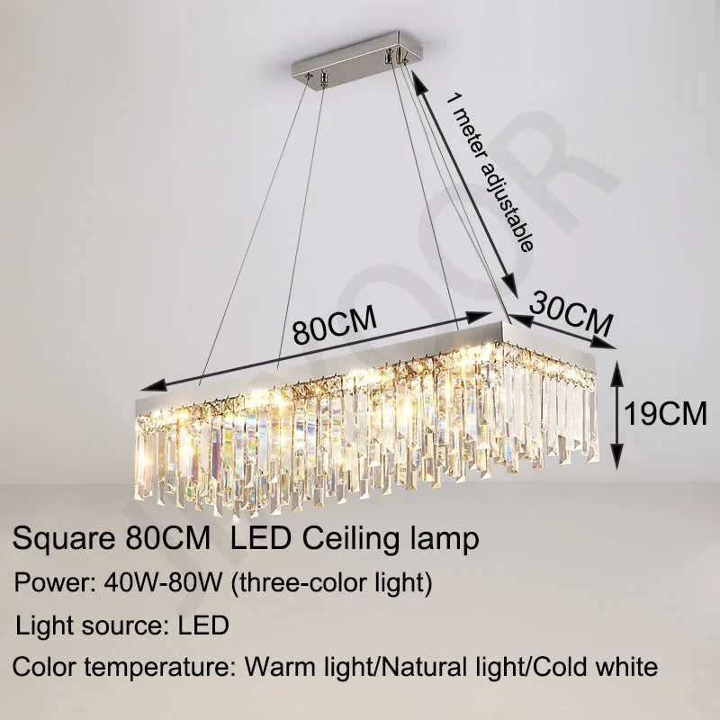 Modern Ceiling Chandelier Crystal Nordic Ceiling Lamps Bedroom Decoration Living Room Lighting Pendant Light LED Light Lustre