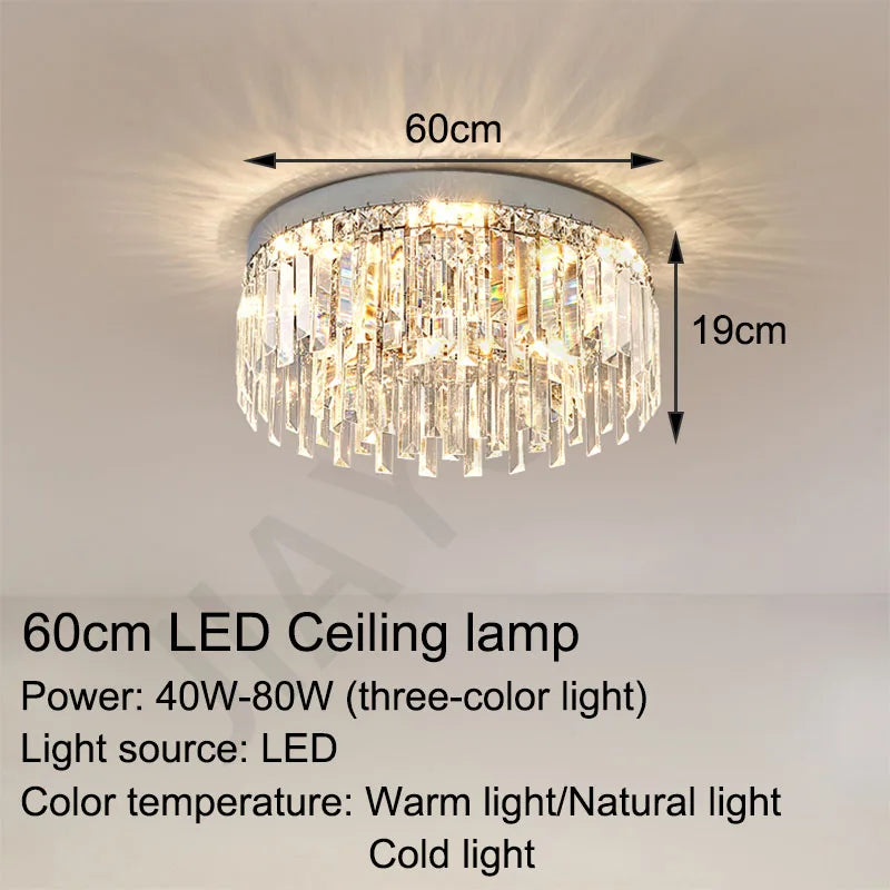 Modern Ceiling Chandelier Crystal Nordic Ceiling Lamps Bedroom Decoration Living Room Lighting Pendant Light LED Light Lustre