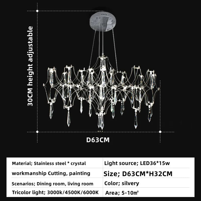 Modern Crystal Chandelier Living Dining Room Ceiling Chandelier Bedroom Pendant Light Home Lighting Hanging Lamps For Ceiling