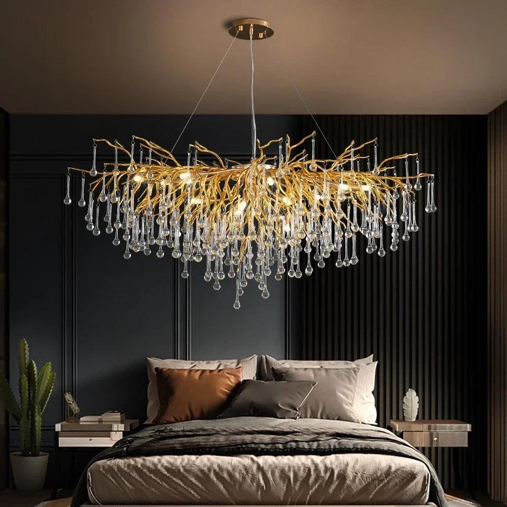 Modern Artpad Chandeliers Decoration Living Room Luxury Crystal Gold Crystal Ceiling Led Chandelier for Dining Room Pendant Lamp