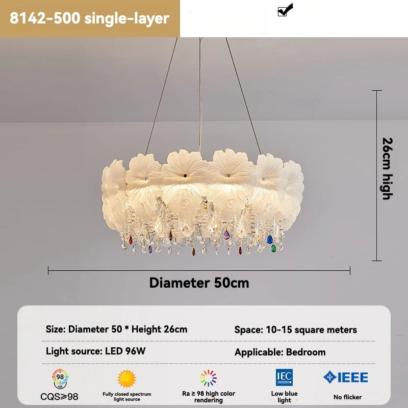 French Crystal Chandelier Modern Luxury Pendant Light for Living Room Dining Room Bedroom 2024 Minimalist Elegant Chandelier