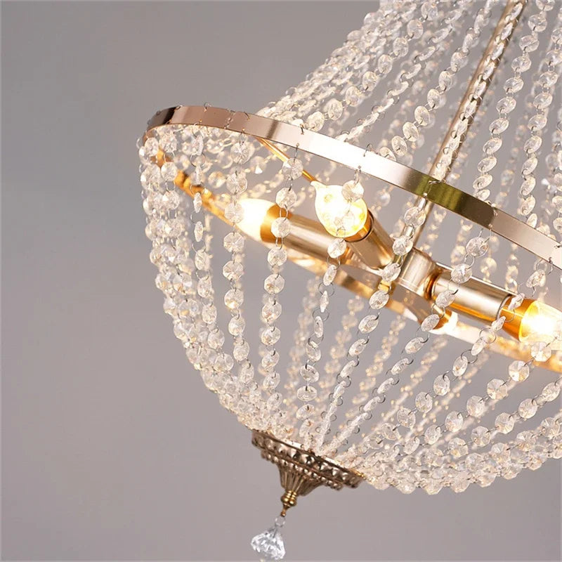 Modern Crystal Chandelier Living Room Pendant Lighting Gold Finish Ceiling Light Fixture for wedding Party Event Decoration