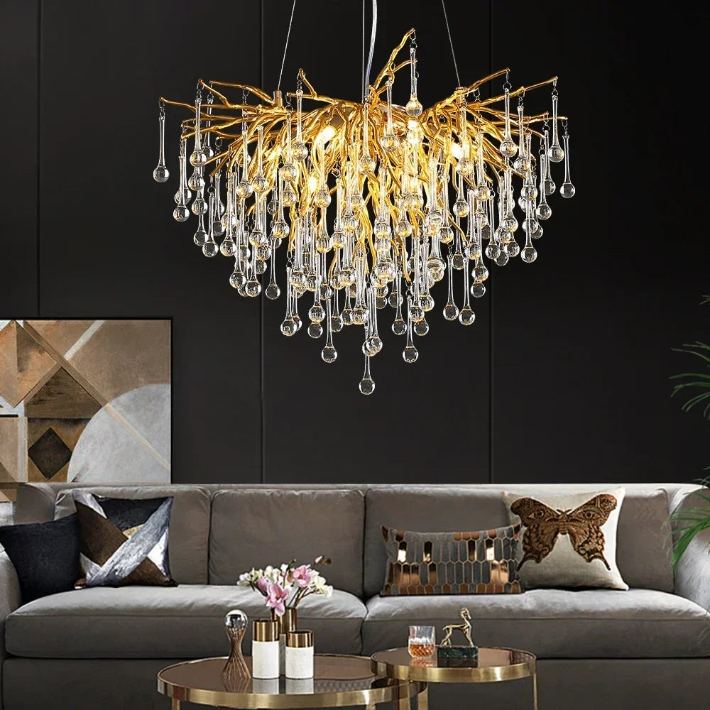 Modern Artpad Chandeliers Decoration Living Room Luxury Crystal Gold Crystal Ceiling Led Chandelier for Dining Room Pendant Lamp