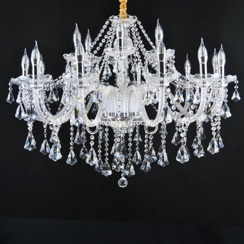 Crystal Modern Chandelier with Luxurious Luster, K9 High-quality Clear Crystal Lamp, Living Room, Auditorium Decoration Light